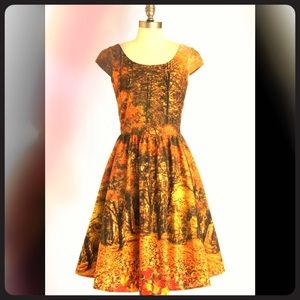 ModCloth Retrolicious Autumn Print Dress!
